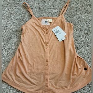 Roxy “Part of The Process” Strappy Buttoned Top NWT Size Small